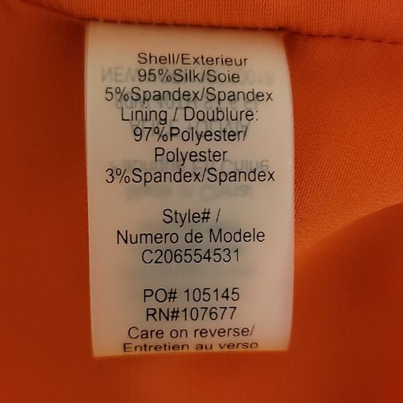 Alice + Olivia Fierra Red Orange Silk Racerback Mini Dress MINOR FLAWS Size S - Picture 12 of 15